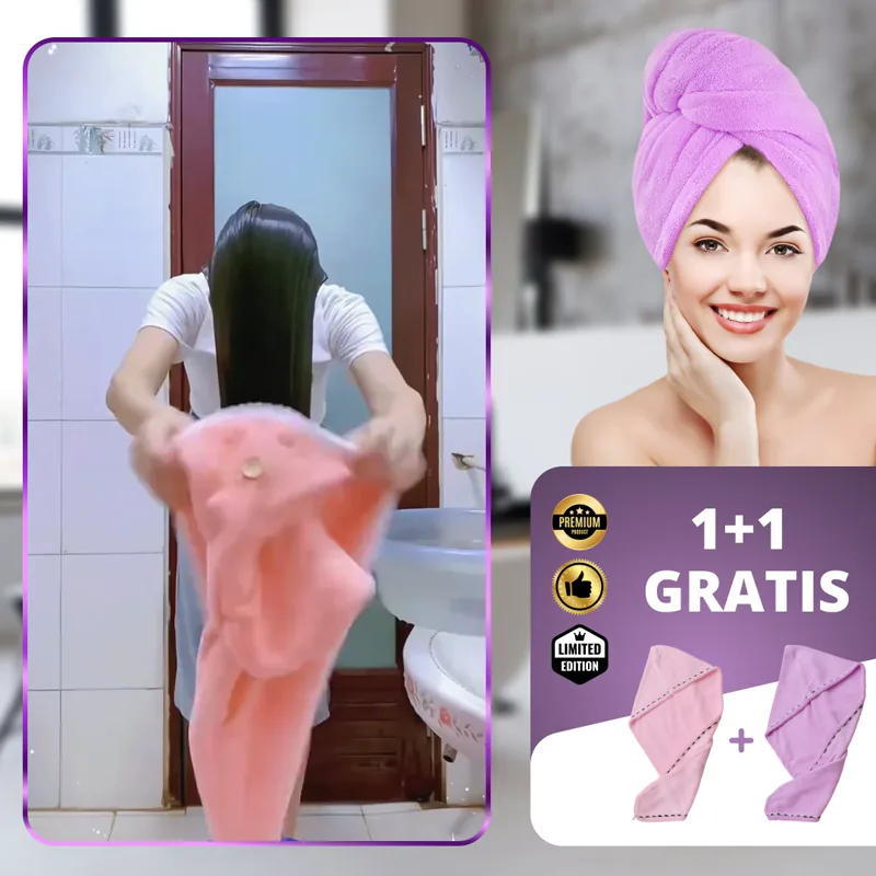 HAIRGLOW® – Toalha Para Cabelos de Secagem Rápida (1+1 GRÁTIS)