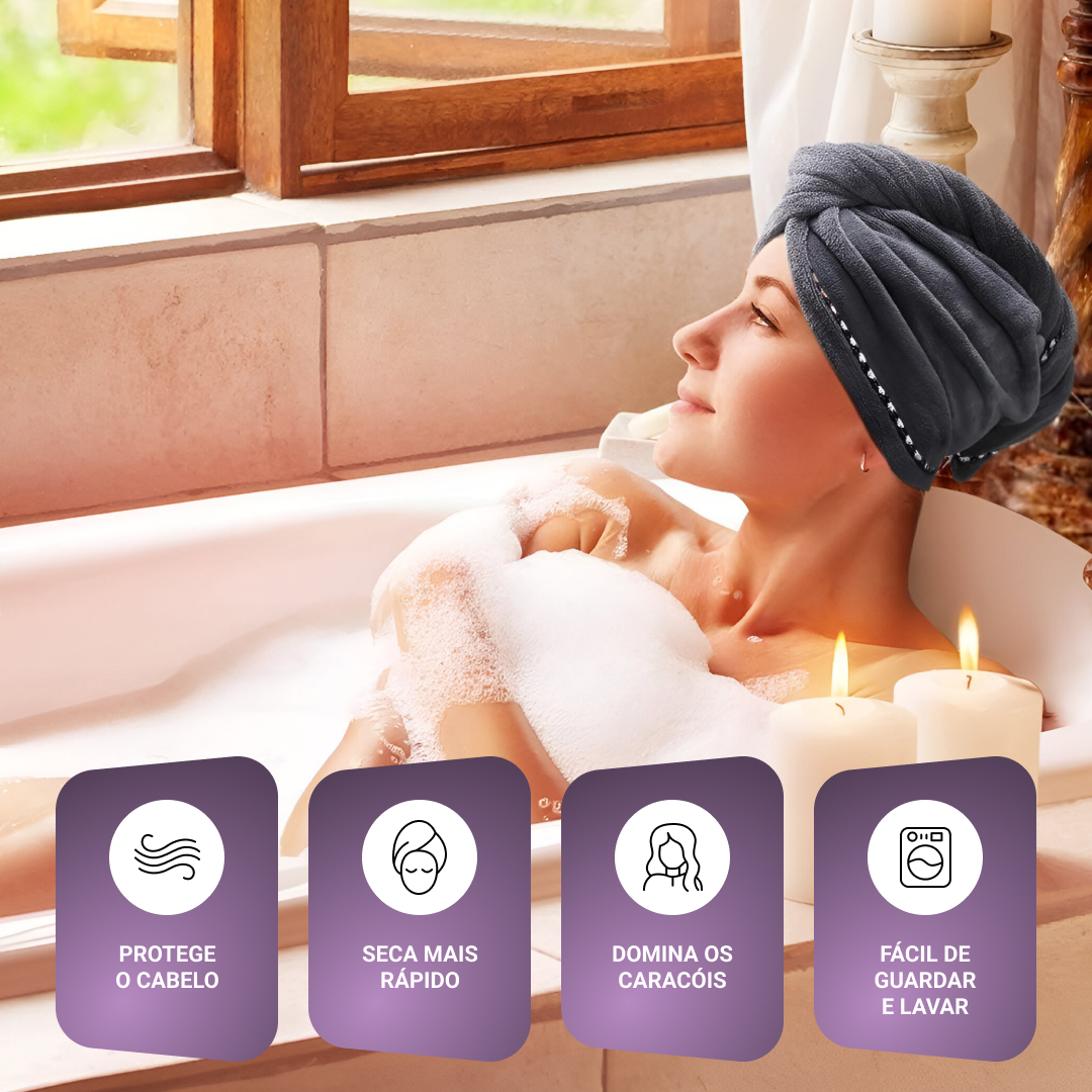 HAIRGLOW® – Toalha Para Cabelos de Secagem Rápida (1+1 GRÁTIS) - Image 5