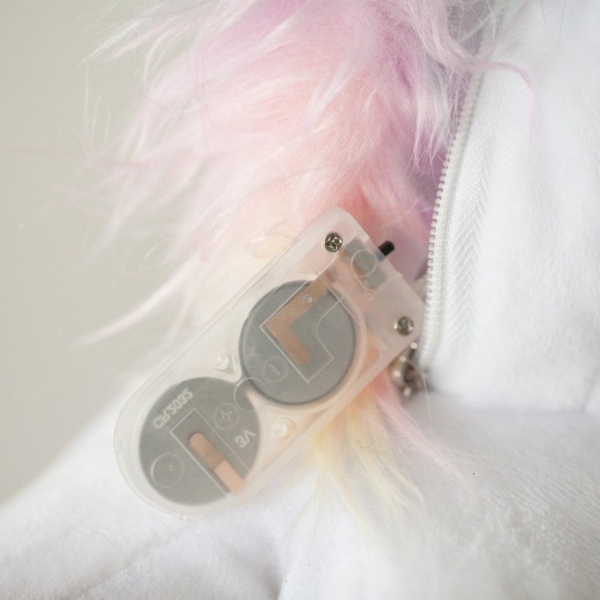 Chinelos de peluche de unicórnio para crianças com LED - Image 5