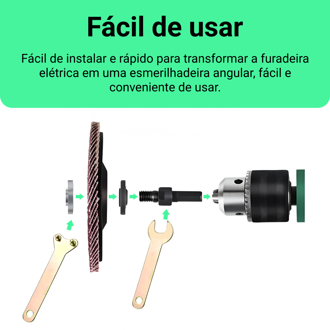 DrillGrinda™ Adaptador para Rebarbadora Angular para Furadeira Elétrica - Image 2